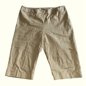 Nicole by Nicole Miller tan linen capri pants size 12